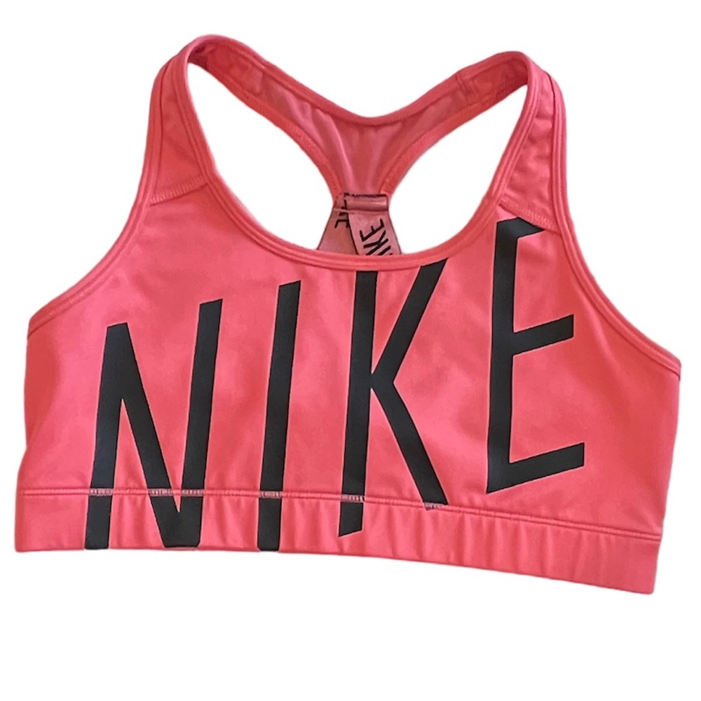 Nike Dri-Fit Sports Bra Pink-Coral Large
